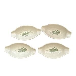 Vintage Franciscan Made in USA Earthenware Leaf Ashtray Set of 4